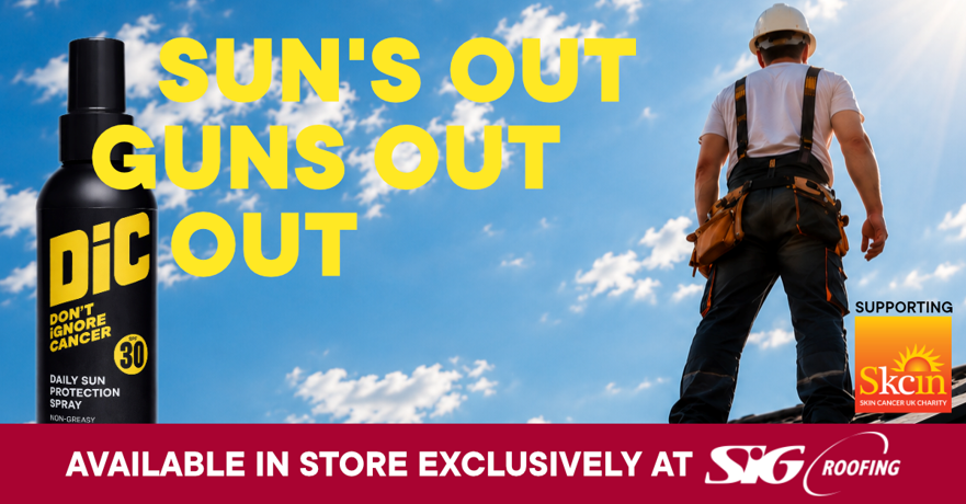 NEW MENS SUNSCREEN BRAND PARTNERS  SIG ROOFING AND SKCIN IN SUN SAFETY CAMPAIGN